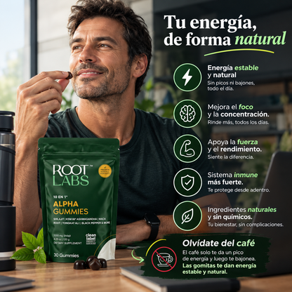 Alpha Gummies 10 en 1 | Calma, Enfoque y Energía Natural en Una Sola Gomita