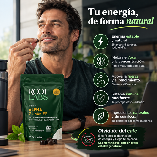 Alpha Gummies 10 en 1 | Calma, Enfoque y Energía Natural en Una Sola Gomita